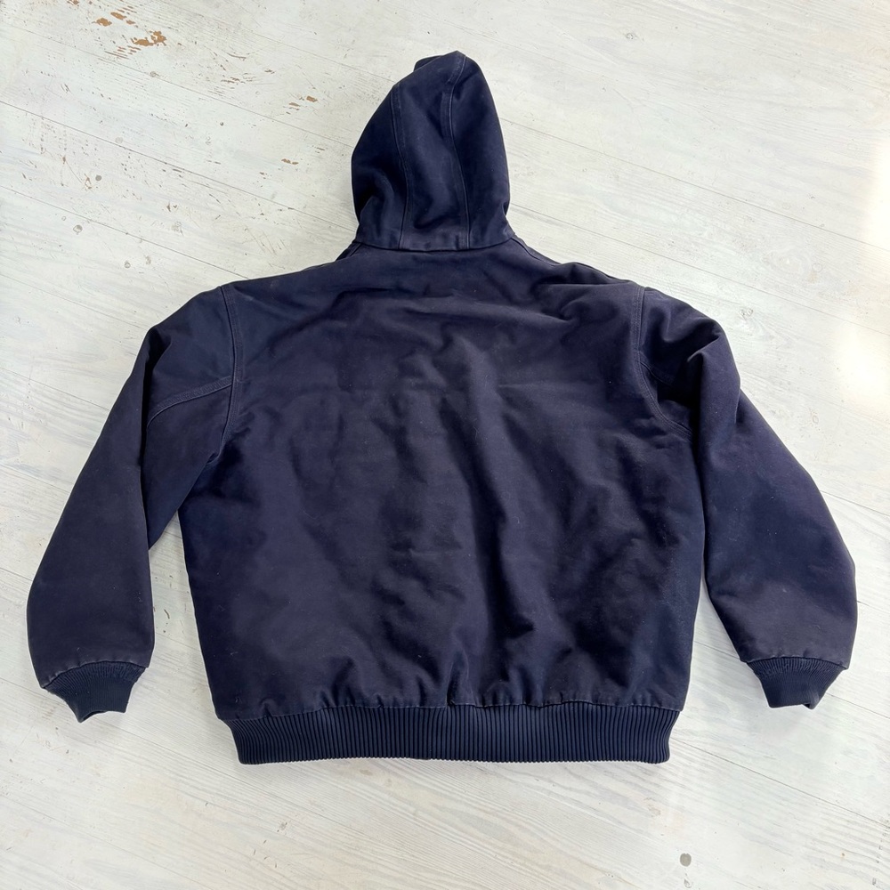 Carhartt Men’s Size 2XL J130 Midnight Blue Washed Duck Active Jacket Loose Fit - Picture 12 of 12